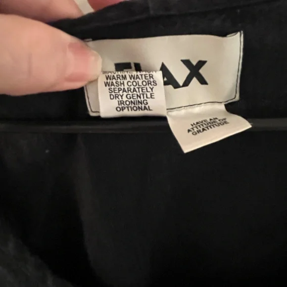 FLAX Women’s 100% Linen Black Maxi Dress Sleeveless Lagenlook Cottagecore Large - Picture 3 of 13